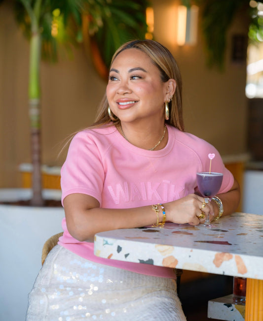 Exclusive Pink Waikīkī Raglan Shirt